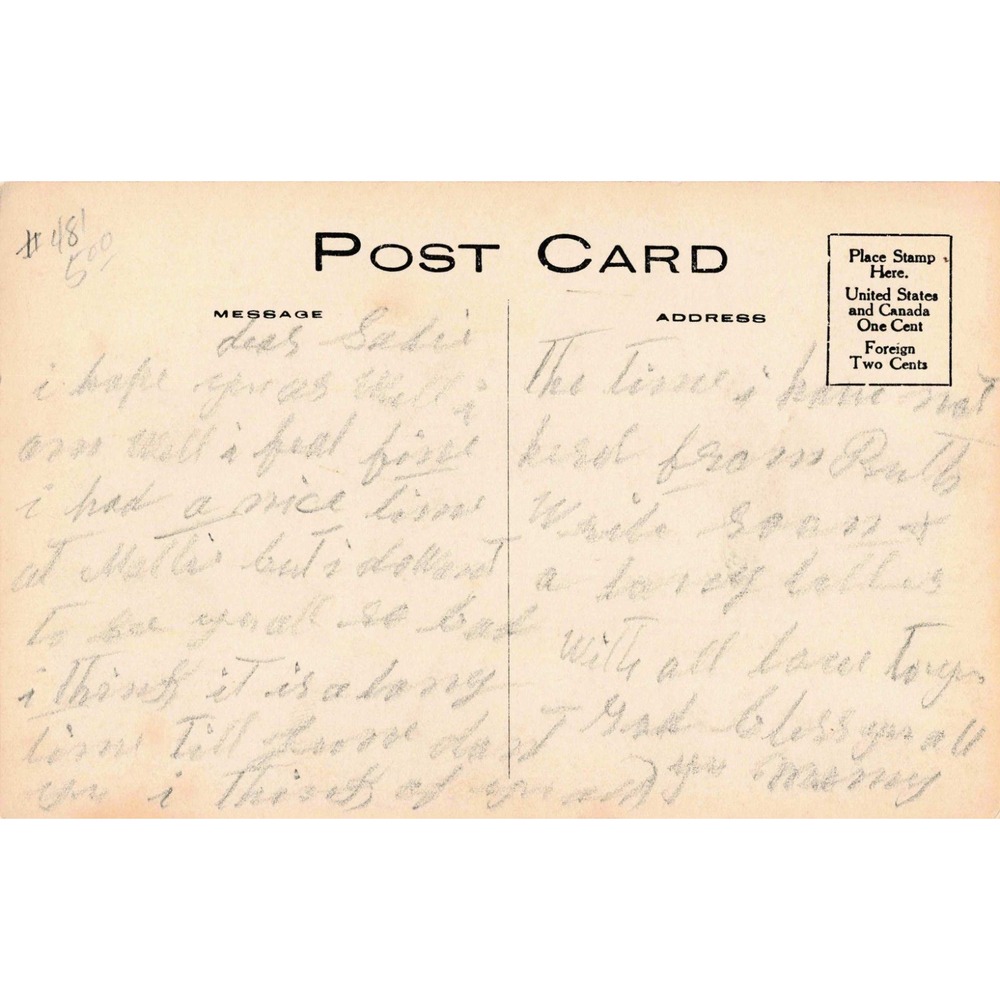 Vintage Sepia Postcard Will You Ride With Me Baby and Toy Horse Rochester Photo - Picture 2 of 2